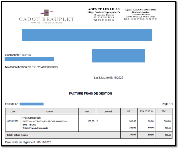 Le cabinet CADOT BEAUPLET n’a pas à « biper » ses honoraires