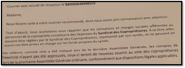 Le cabinet T.M.G : un syndic qui n’assume pas ses fautes