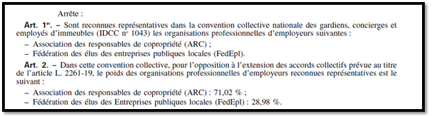 L&rsquo;ARC NATIONALE CONFIRM&Eacute;E A NOUVEAU COMME LA SEULE ASSOCIATION REPRESENTATIVE DES SYNDICATS DES COPROPRI&Eacute;TAIRES