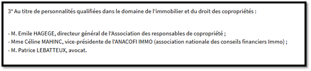 L&rsquo;ARC NATIONALE CONFIRM&Eacute;E A NOUVEAU COMME LA SEULE ASSOCIATION REPRESENTATIVE DES SYNDICATS DES COPROPRI&Eacute;TAIRES