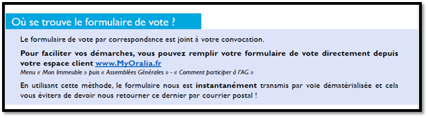 Comment ORALIA prend la main pour la tenue de l’assemblée générale ?