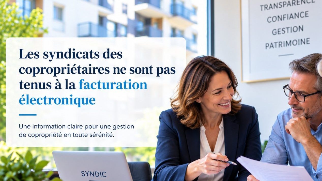 Les syndicats des copropriétaires ne sont pas tenus à la facturation électronique