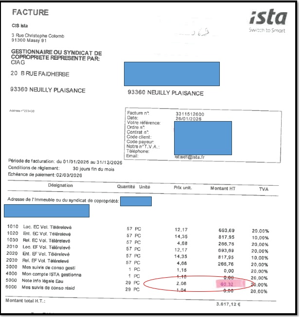 La nouvelle facture d’ISTA qui est passée sous silence